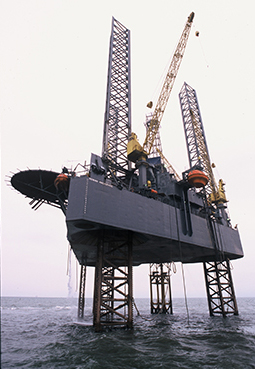 Early offshore drilling at Eugene Island Block 77 field in the Gulf of Mexico.